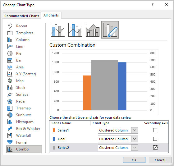 Change Chart Type in Excel 365