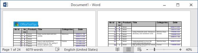 Table headings on each page Word 2016 Table headings on each page Word 2016