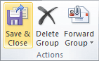 Actions in Outlook 2010