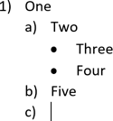 Multilevel list 2 in Word 365 Multilevel list 2 in Word 365