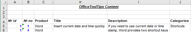 Center text across multiple columns example in Excel 2016