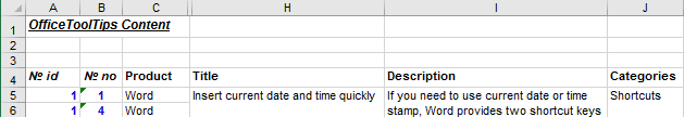 Selected text and cells in Excel 365