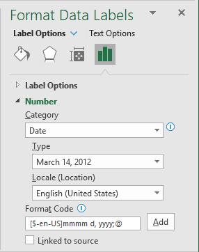 Format Data Labels in Excel 365