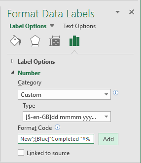 Format Data Labels in Excel 2016