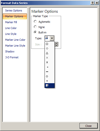 Format Data Series Excel 2007