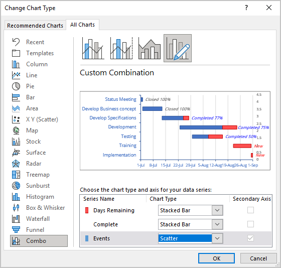 New Data Series in Excel 365