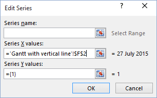 Edit Data Series in Excel 2016