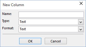 New column in Field Chooser Outlook 365