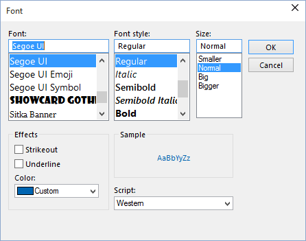Font and Color Formatting in Outlook 2016