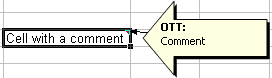 Example of Comment Shape in Excel 2003