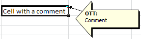 Example of Comment Shape in Excel 2010
