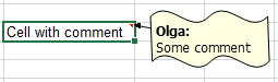 Comment Shape in Excel 2016