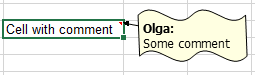 Comment Shape in Excel 2016 Comment Shape in Excel 2016
