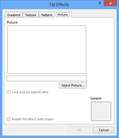 Fill Effects in Excel 2013