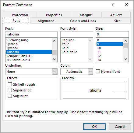 Format Comment in Excel for Microsoft 365 Format Comment in Excel 365