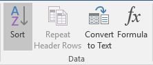 Data group in Word 2016 Data group in Word 2016