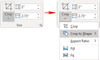 Crop to a shape Word for Microsoft 365 Crop to a shape Word 365