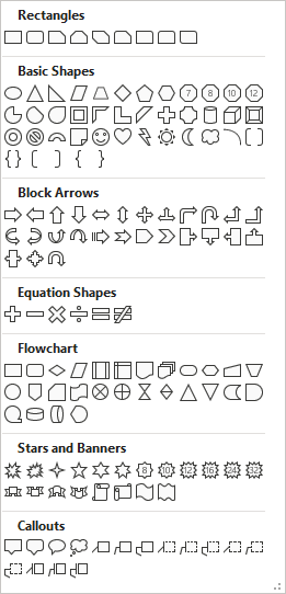 Shapes in Word for Microsoft 365 Shapes in Word 365