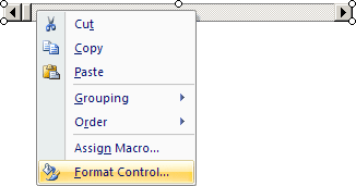 control popup in Excel 2007