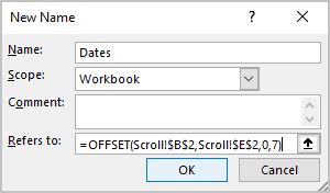 New Name in Excel 365