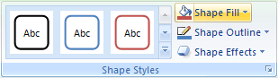 Shape Styles group in Excel 2007