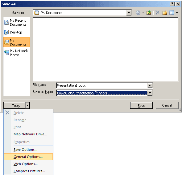 General Options in PowerPoint 2007