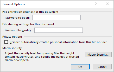 General Options dialog box in PowerPoint for Microsoft 365 General Options dialog box in PowerPoint 365