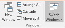 Switch Windows in PowerPoint 2016