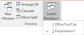Switch Windows in PowerPoint 2016 Switch Windows in PowerPoint 2016