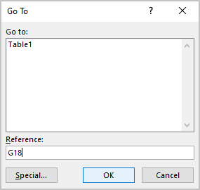 Go to in Excel for Microsoft 365 Go to in Excel 365