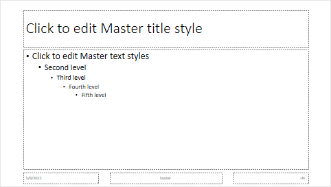 Master slide example in PowerPoint 365
