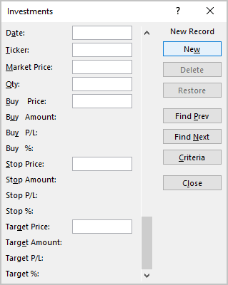 Formula in Excel 365