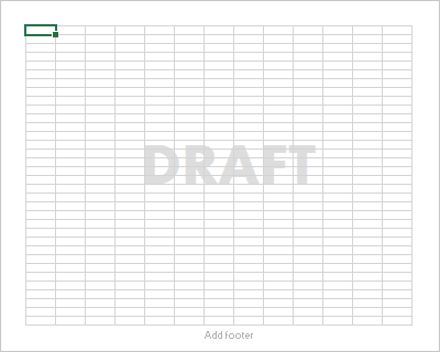 Text for watermark example in Excel 365
