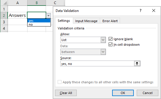 List of Data Validation in Excel for Microsoft 365