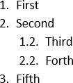 New Multilevel List in Word 2016 New Multilevel List in Word 2016