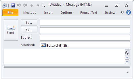 New message Outlook 2010
