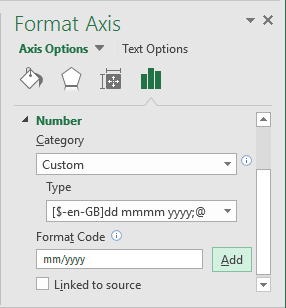 Add Format Code in Excel 2016