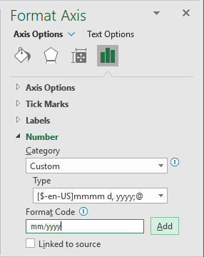 Add Format Code in Excel 365