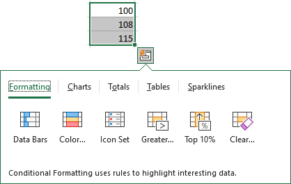 Quick Analysis Excel for Microsoft 365 Quick Analysis Excel 365