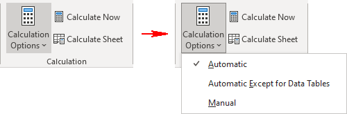 Calculation Options in Excel for Microsoft 365 Calculation Options in Excel 365