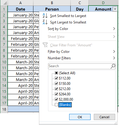Filter in Excel for Microsoft 365 Filter in Excel 365