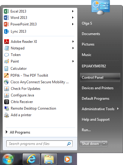 Windows 7 start icon Windows 7 start icon