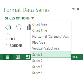 Choose data series in Excel 2013
