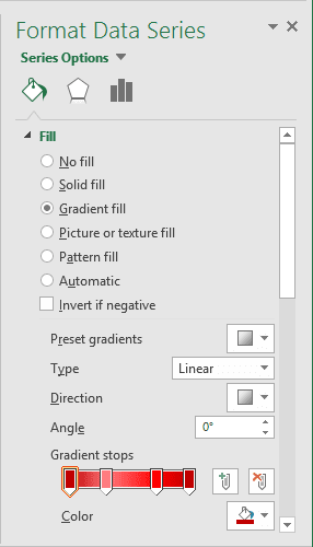 Choose color for data series in Excel 2016 Choose color for data series in Excel 2016