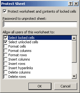 password Excel 2007
