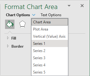 Choose data series in Excel 365