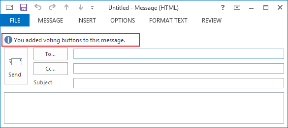 E-mail with voting in Outlook 2013