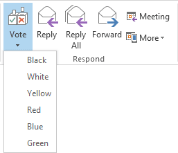 Receiving mail with voting in Outlook 2013