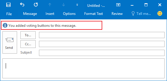 E-mail with voting in Outlook 2016