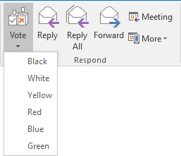 Receiving mail with voting in Outlook 2016